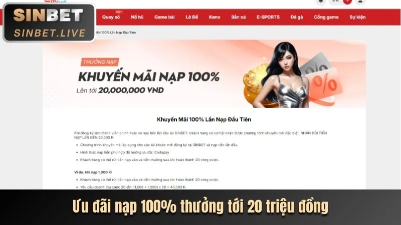 Thưởng nạp và hoàn trả hàng tuần BAT8